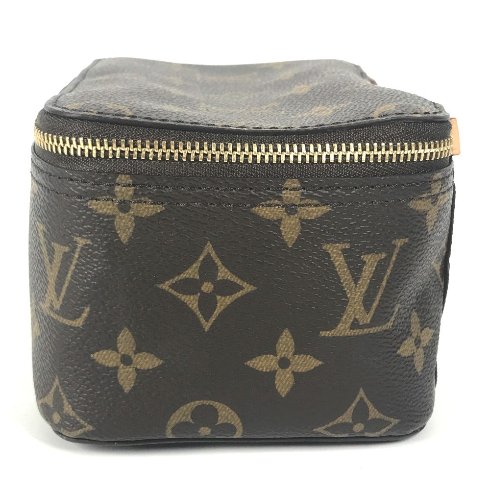 LOUIS VUITTON M43688 Monogram Cube de Langemont PM Makeup Pouch, Monogram Canvas, Women's, Brown