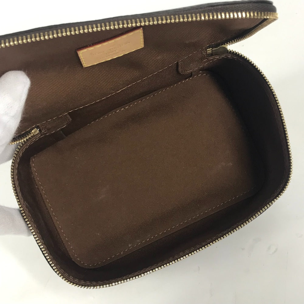 LOUIS VUITTON M43688 Monogram Cube de Langemont PM Makeup Pouch, Monogram Canvas, Women's, Brown
