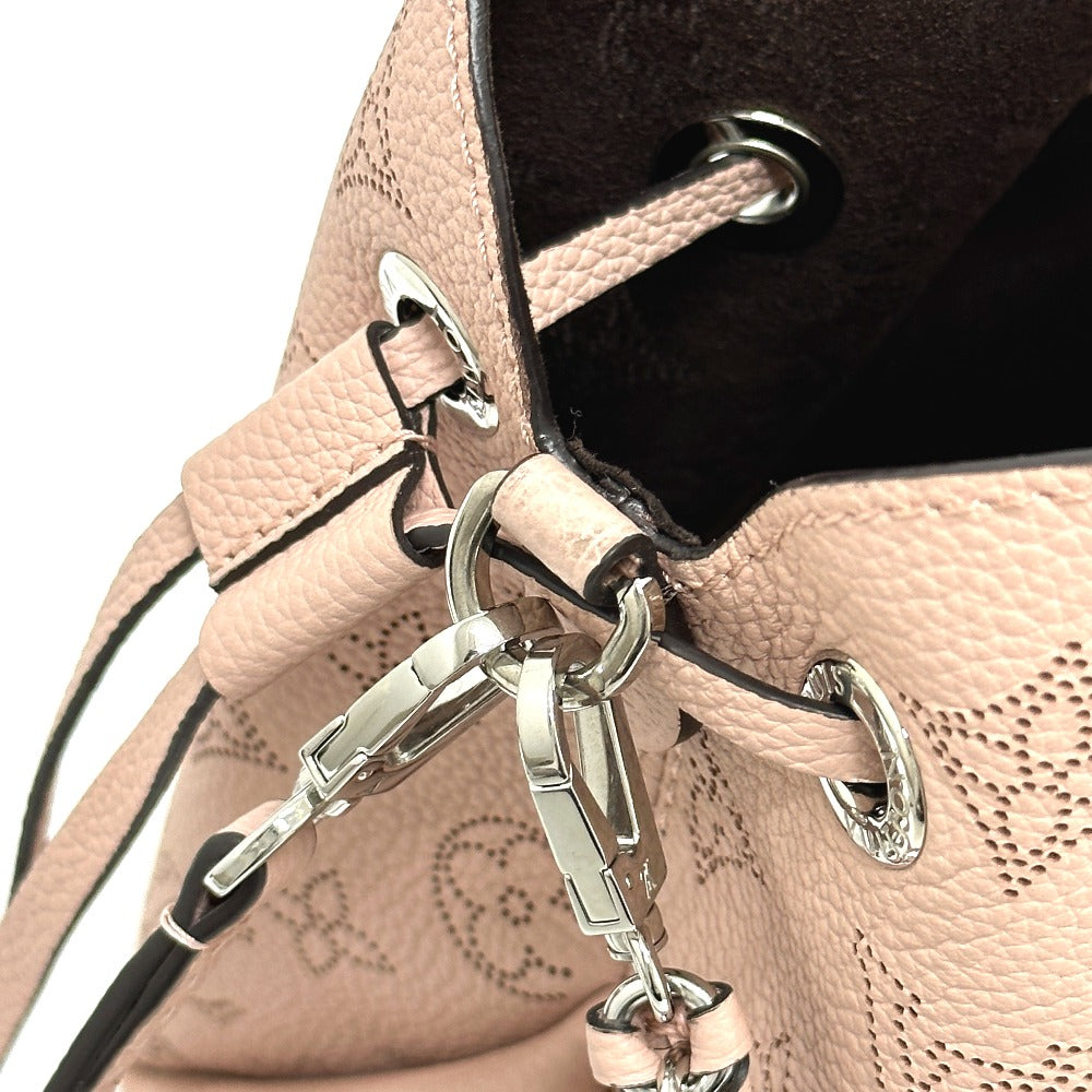 LOUIS VUITTON M57068 Monogram Mahina Bella 2-Way Bag, Drawstring Bag, Chain Shoulder Bag, Monogram Mahina Leather, Women's, Magnolia Pink