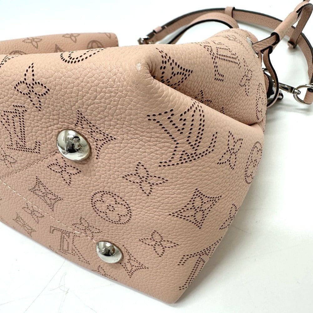 LOUIS VUITTON M57068 Monogram Mahina Bella 2-Way Bag, Drawstring Bag, Chain Shoulder Bag, Monogram Mahina Leather, Women's, Magnolia Pink