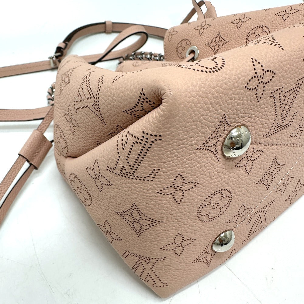 LOUIS VUITTON M57068 Monogram Mahina Bella 2-Way Bag, Drawstring Bag, Chain Shoulder Bag, Monogram Mahina Leather, Women's, Magnolia Pink