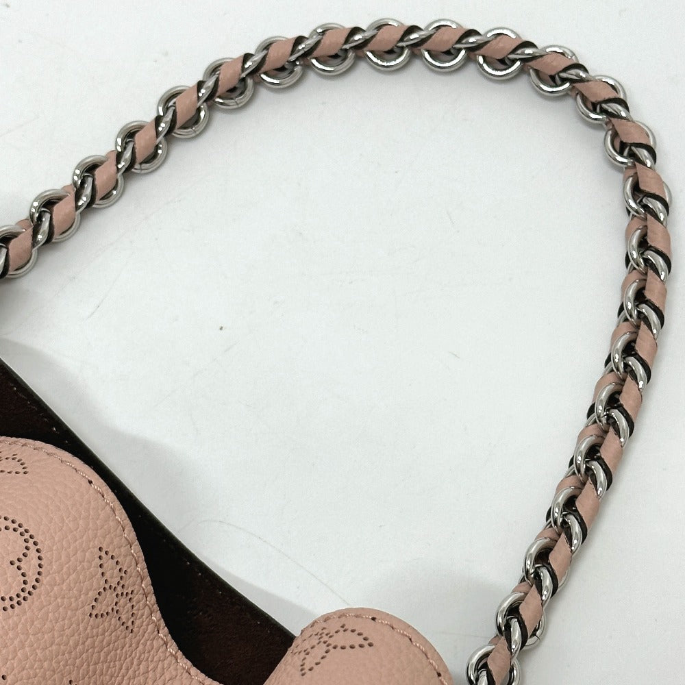 LOUIS VUITTON M57068 Monogram Mahina Bella 2-Way Bag, Drawstring Bag, Chain Shoulder Bag, Monogram Mahina Leather, Women's, Magnolia Pink