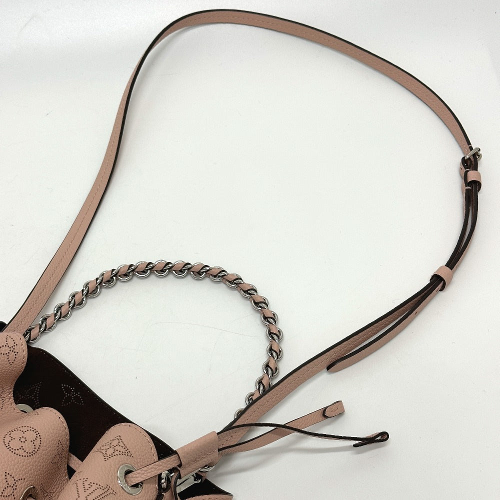 LOUIS VUITTON M57068 Monogram Mahina Bella 2-Way Bag, Drawstring Bag, Chain Shoulder Bag, Monogram Mahina Leather, Women's, Magnolia Pink
