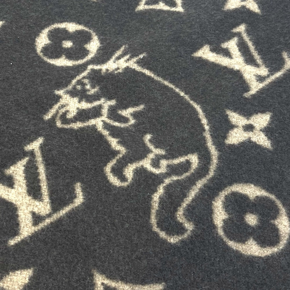 LOUIS VUITTON MP2260 クヴェルチュール スモール キャットグラム インテリア 毛布 猫 ブランケット ウール/カシミヤ ユニセックス ブラウン