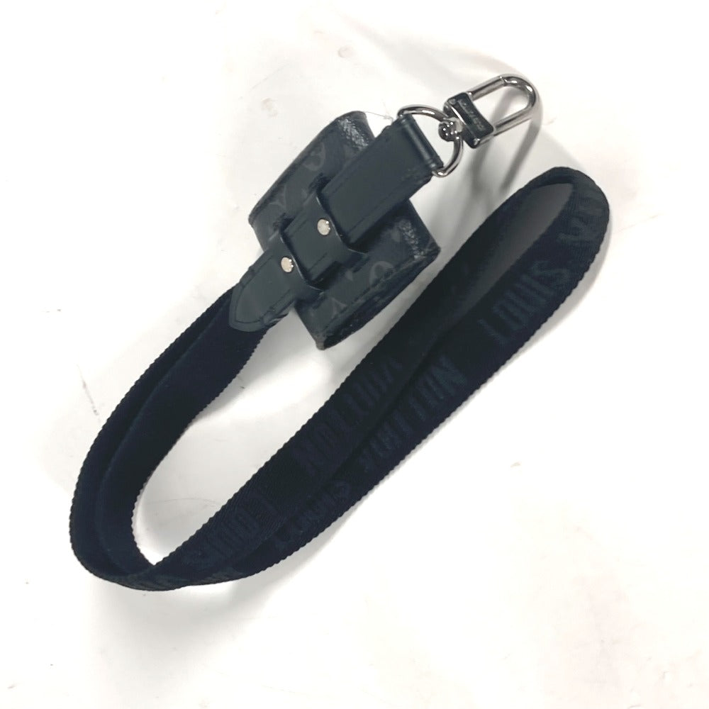 LOUIS VUITTON M80220 モノグラムエクリプス ランヤード airpods ケース エアポッズ ストラップ付 イヤフォンケース モノグラムエクリプスキャンバス メンズ ブラック