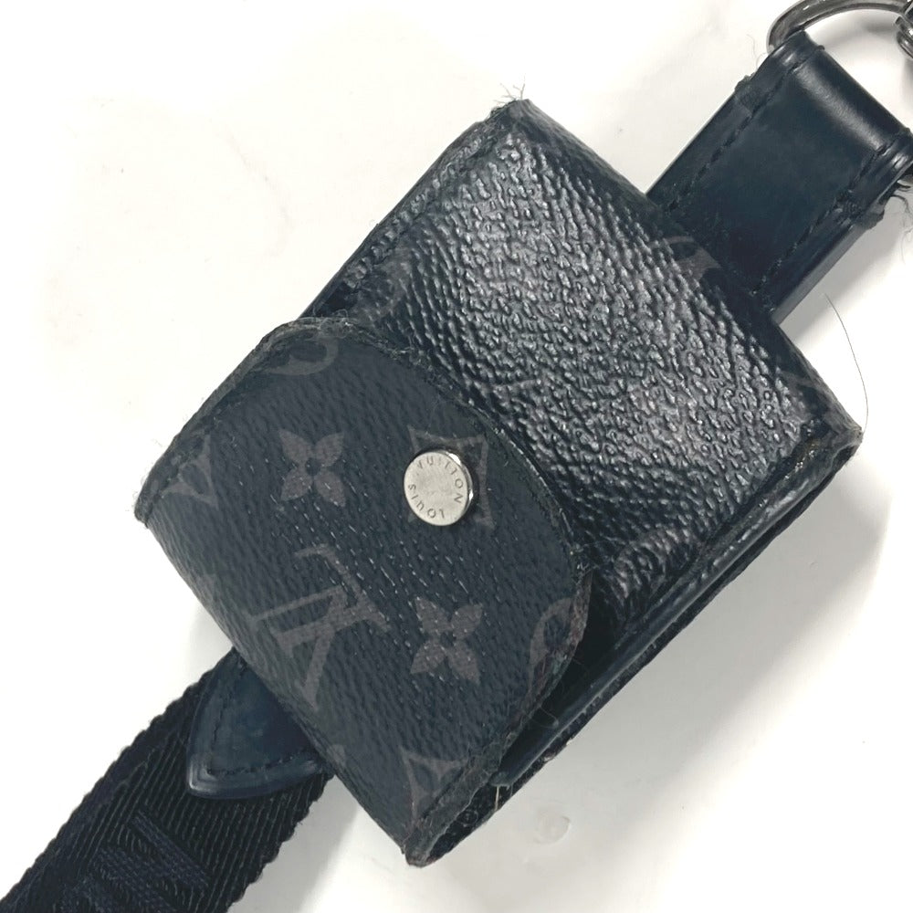 LOUIS VUITTON M80220 モノグラムエクリプス ランヤード airpods ケース エアポッズ ストラップ付 イヤフォンケース モノグラムエクリプスキャンバス メンズ ブラック
