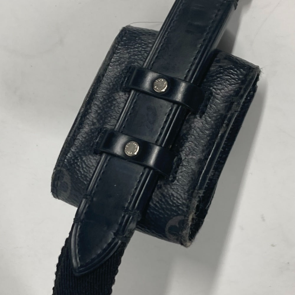 LOUIS VUITTON M80220 モノグラムエクリプス ランヤード airpods ケース エアポッズ ストラップ付 イヤフォンケース モノグラムエクリプスキャンバス メンズ ブラック