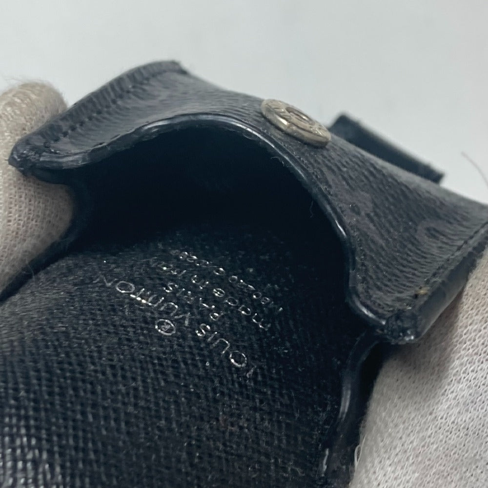 LOUIS VUITTON M80220 モノグラムエクリプス ランヤード airpods ケース エアポッズ ストラップ付 イヤフォンケース モノグラムエクリプスキャンバス メンズ ブラック