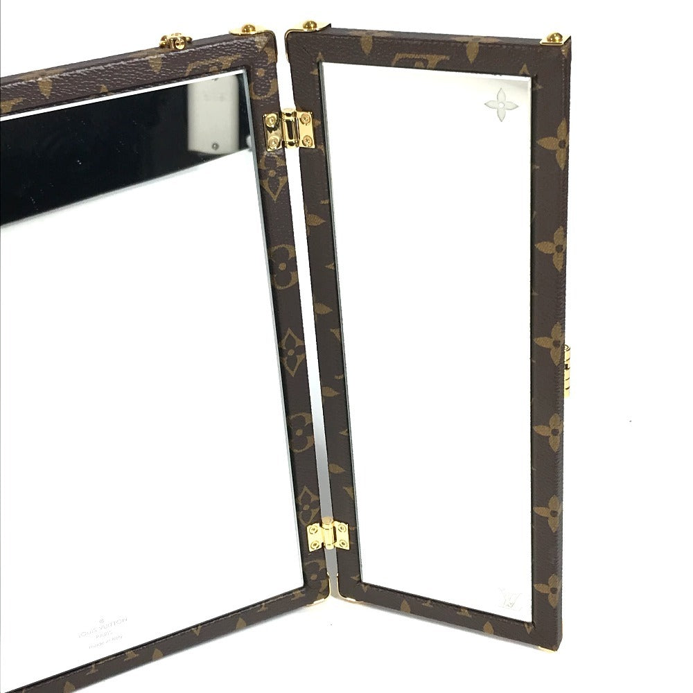 LOUIS VUITTON GI0554 โมโนแกรม โฮม มิลเลอร์ ทรังค์ กระจกแต่งหน้าสามพับสำหรับตกแต่งบ้าน กระจก ลายโมโนแกรมแคนวาส ยูนิเซ็กส์ สีน้ำตาล