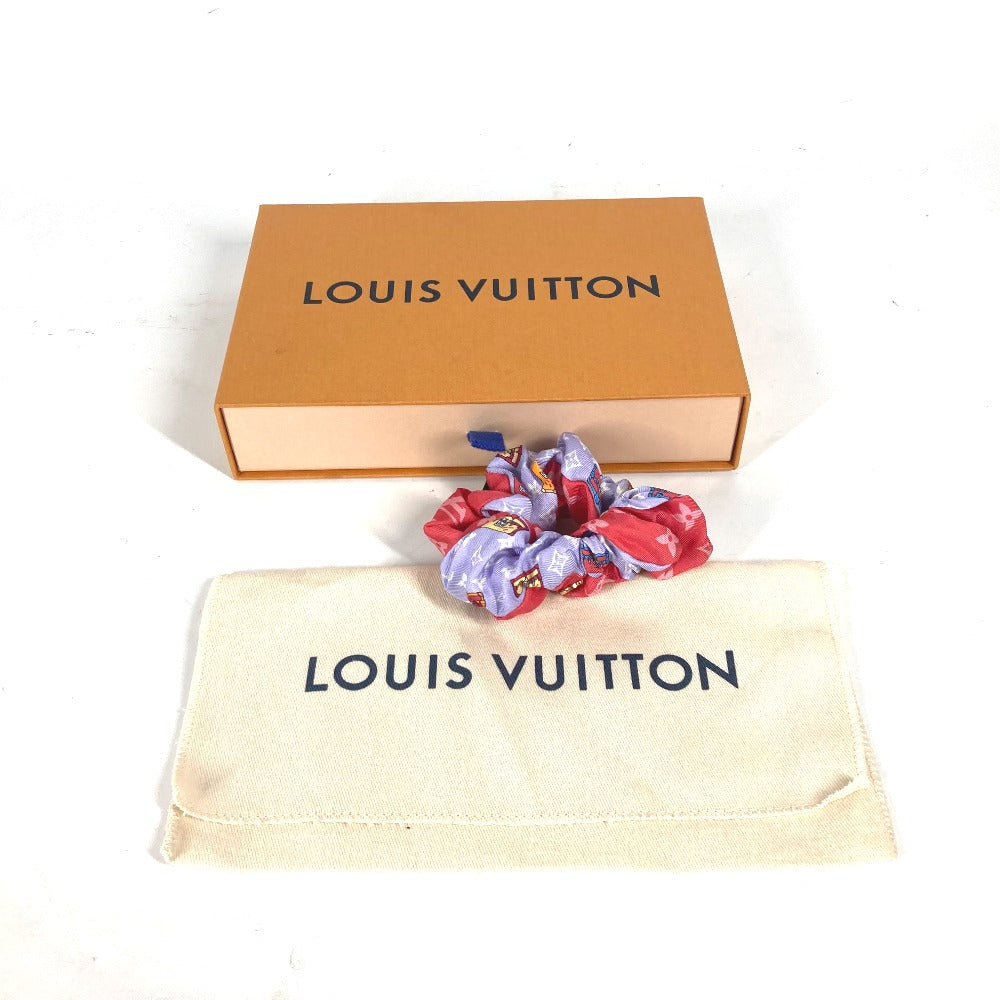 LOUIS VUITTON M77692 モノグラム シュシュセット ミニマル１個のみ ヘアアクセサリー ヘアゴム シュシュ シルク レディース ピンク - brandshop-reference