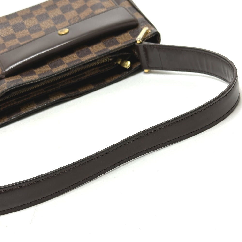 LOUIS VUITTON N51129 Damier Auburn Shoulder Bag, Damier Canvas, Women's, Ebene, Brown