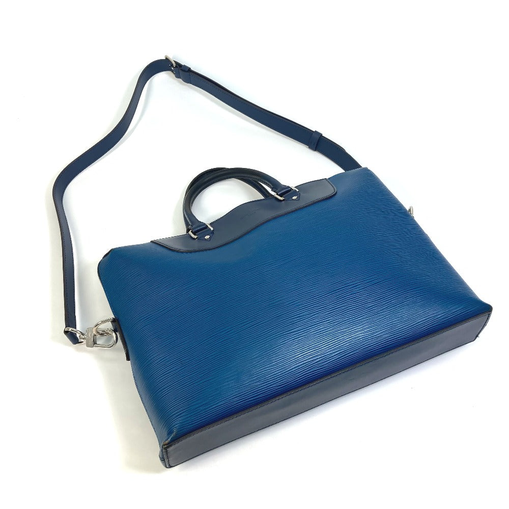 LOUIS VUITTON M51700 Porte-Document Jour PDJ Handbag/Bag, 2-Way Briefcase/Business Bag in Epi Leather, Men's, Blue Azure