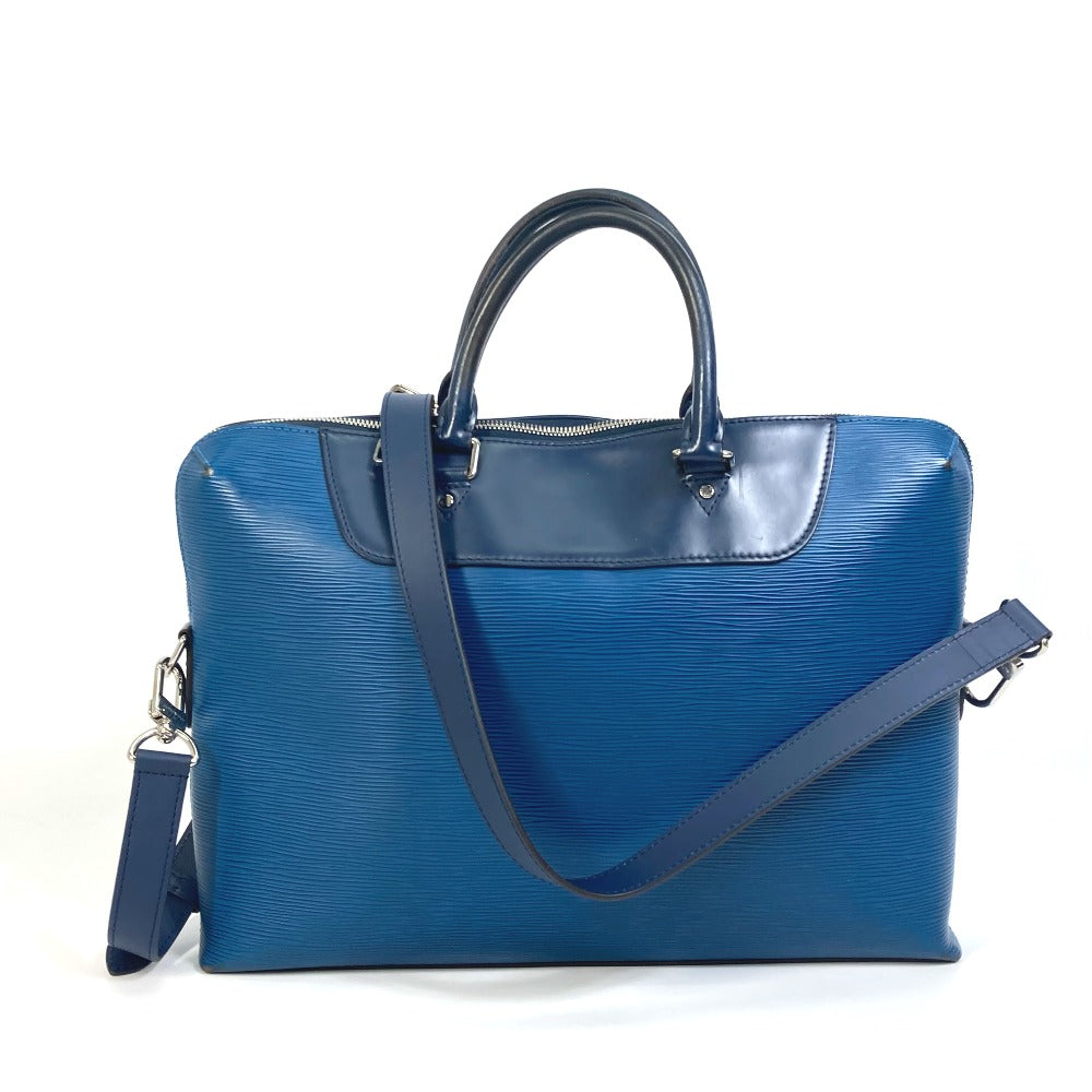 LOUIS VUITTON M51700 Porte-Document Jour PDJ Handbag/Bag, 2-Way Briefcase/Business Bag in Epi Leather, Men's, Blue Azure