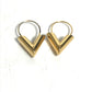 LOUIS VUITTON M61088 Essential VV Logo Hoop Earrings, Metal, Women's, Gold