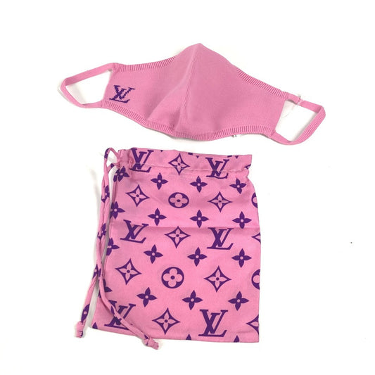 LOUIS VUITTON MP3087 モノグラム マスク・マイユ 巾着ポーチ セット ペア マスク ナイロン レディース ピンク