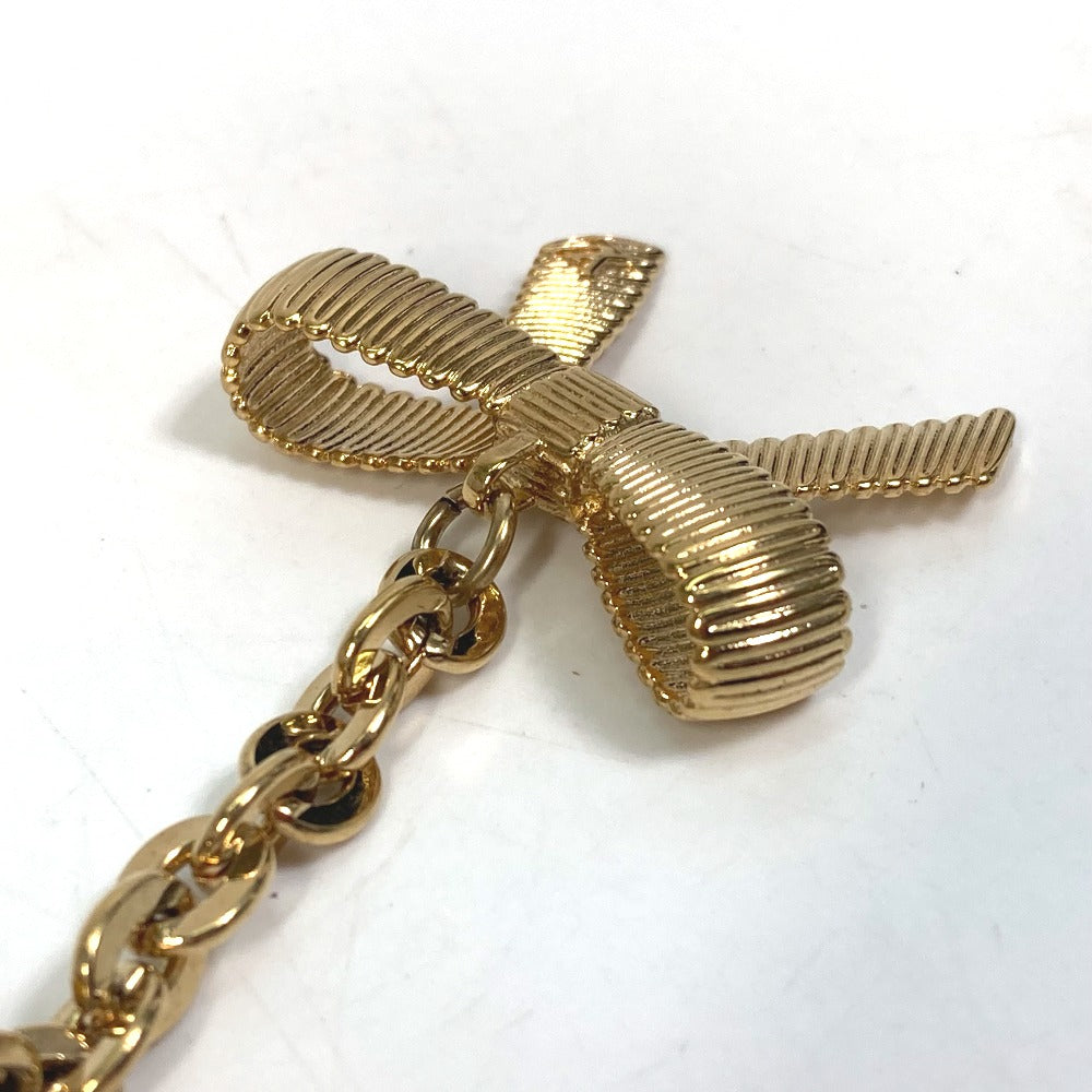 LOUIS VUITTON M65124 Tassel Ribbon Key Ring Bag Charm Keychain Leather Women's Purple