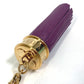 LOUIS VUITTON M65124 Tassel Ribbon Key Ring Bag Charm Keychain Leather Women's Purple
