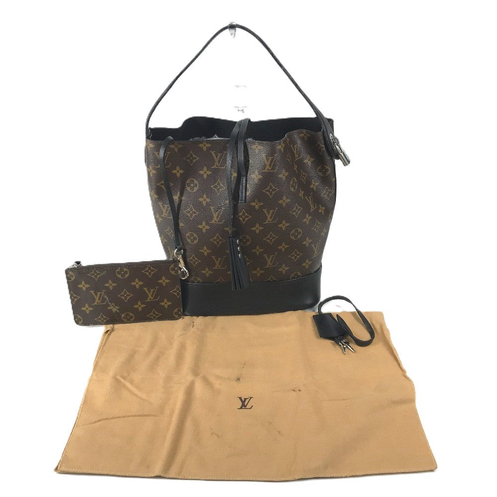 LOUIS VUITTON M94542 Monogram Idor NN14GM Shoulder Bag with Pouch, Bucket Style, Monogram Canvas, Women's, Noir Black