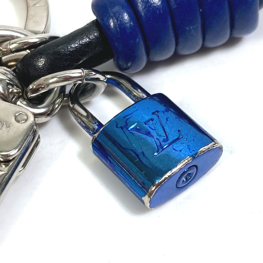 LOUIS VUITTON M61713 Porte-Clés Knot Lock Bag Charm Keychain Leather Men's Blue