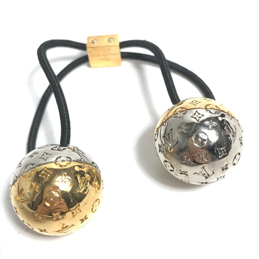 LOUIS VUITTON M80266 シュシュ プラネットLV ヘアアクセサリー シュシュ ヘアゴム メタル レディース ゴールド
