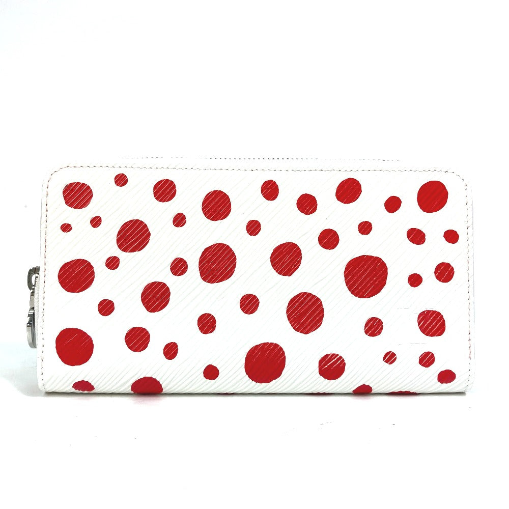 LOUIS VUITTON M81961 Epi Leather Japan-Exclusive LV x YK Zippy Wallet, Yayoi Kusama Round Zipper Long Wallet, Women's, Rouge Red