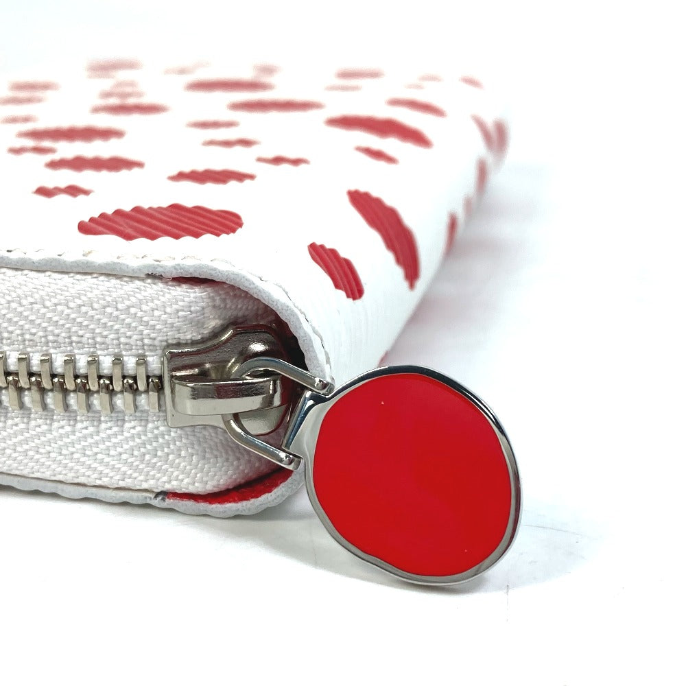 LOUIS VUITTON M81961 Epi Leather Japan-Exclusive LV x YK Zippy Wallet, Yayoi Kusama Round Zipper Long Wallet, Women's, Rouge Red