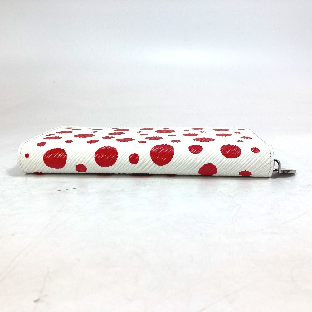 LOUIS VUITTON M81961 Epi Leather Japan-Exclusive LV x YK Zippy Wallet, Yayoi Kusama Round Zipper Long Wallet, Women's, Rouge Red