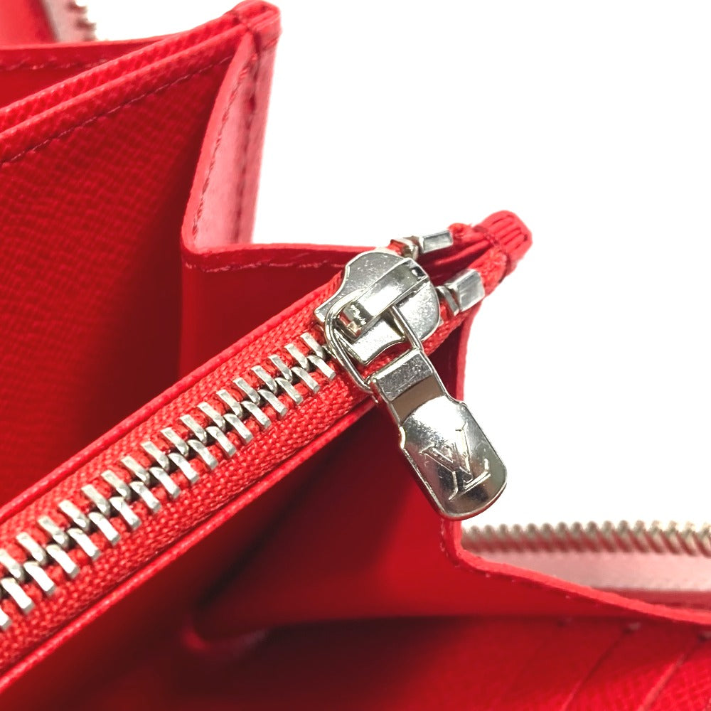 LOUIS VUITTON M81961 Epi Leather Japan-Exclusive LV x YK Zippy Wallet, Yayoi Kusama Round Zipper Long Wallet, Women's, Rouge Red