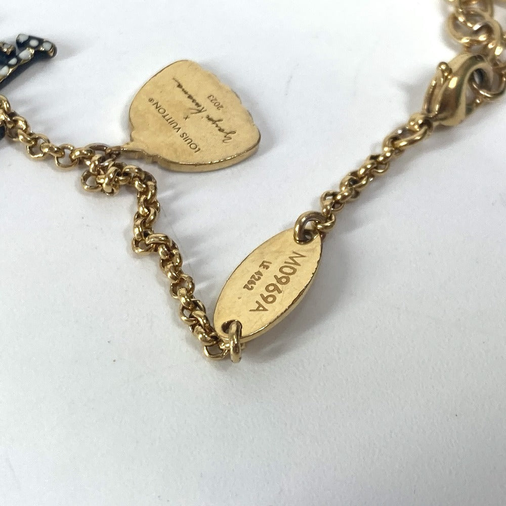 LOUIS VUITTON M0969A LV×YK 草間彌生コラボ 水玉 パンプキン ブラスレ LVアイコニック アクセサリー チェーン ブレスレット メタル レディース ブラック