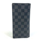 LOUIS VUITTON N62655 Damier Graphite Portefeuille Brazza Old Model Bifold Long Wallet in Damier Graphite Canvas, Men's, Black