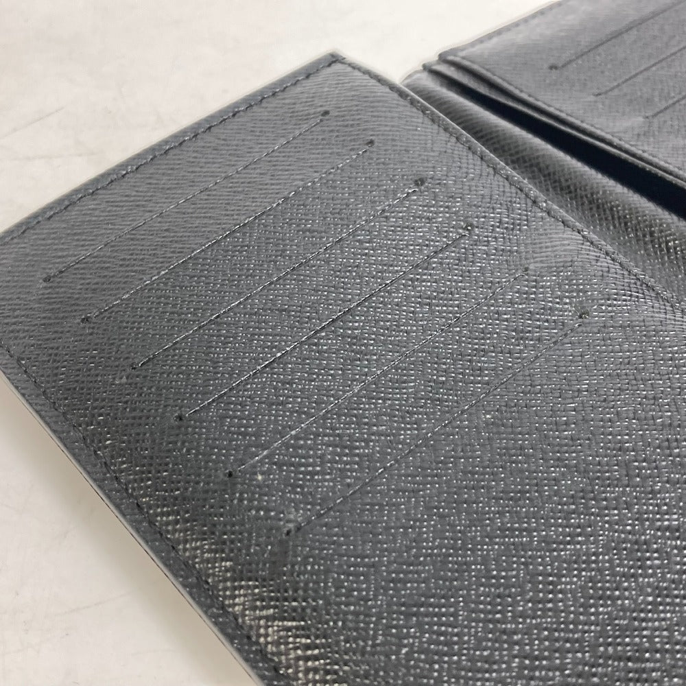 LOUIS VUITTON N62655 Damier Graphite Portefeuille Brazza Old Model Bifold Long Wallet in Damier Graphite Canvas, Men's, Black