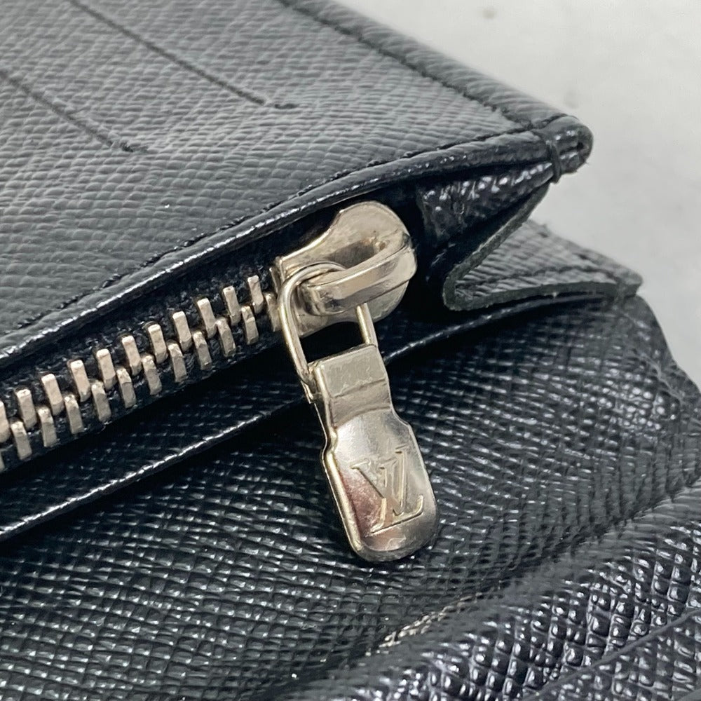 LOUIS VUITTON N62655 Damier Graphite Portefeuille Brazza Old Model Bifold Long Wallet in Damier Graphite Canvas, Men's, Black