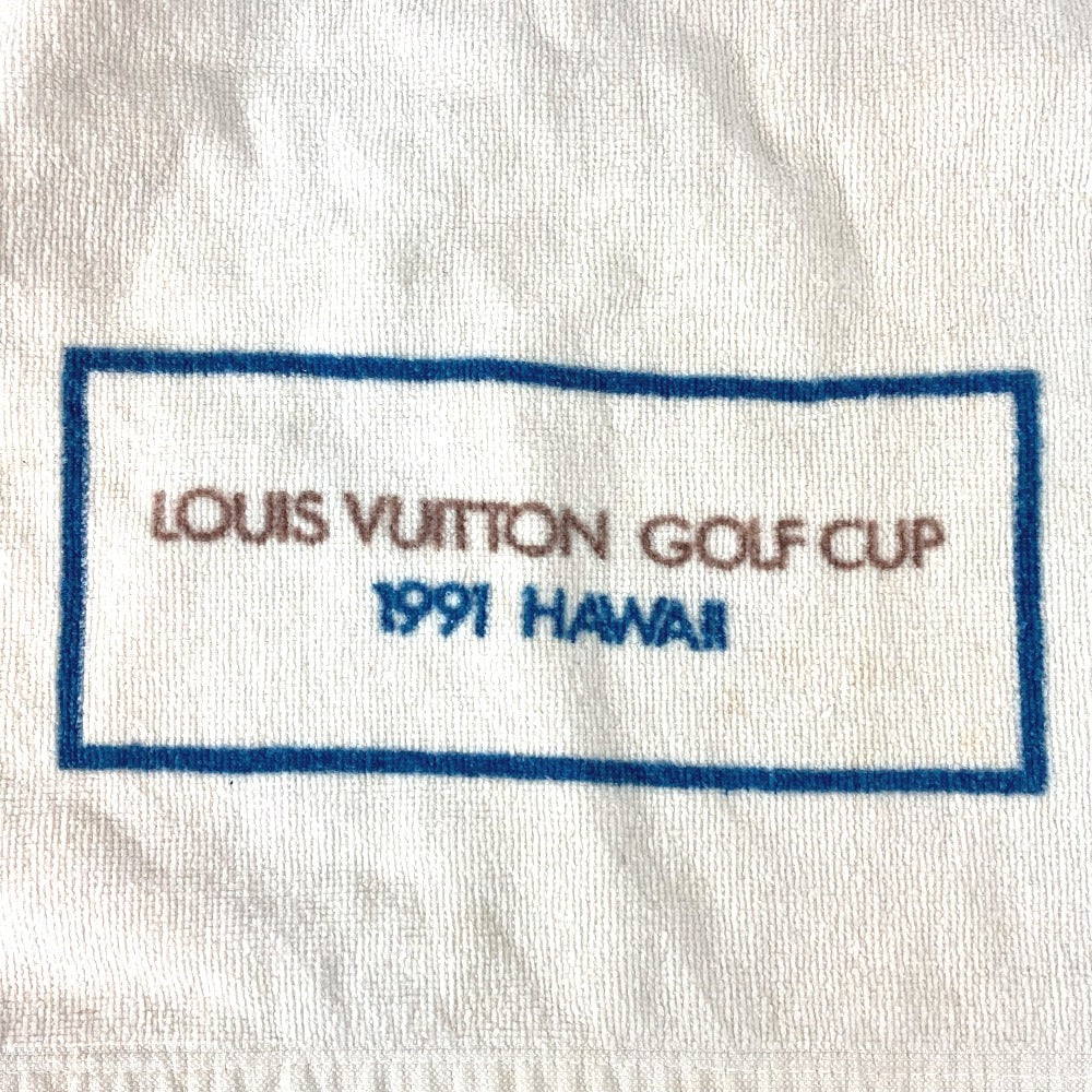 LOUIS VUITTON 1991年 ハワイ ノベルティ LVCUP ルイヴィトンカップ ゴルフ GOLF フェイスタオル インテリア タオル コットン ユニセックス ホワイト系