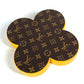 LOUIS VUITTON GI0837 モノグラム 花 ヴィード ポッシュ・フラワー トレイ トレー プレート インテリア 小物入れ レザー レディース ジョーヌ イエロー