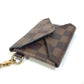 LOUIS VUITTON N60285 Damier Pochette with Kirigami Chain Necklace, Coin Purse, Wallet, Coin Case, Damier Canvas, Women's, Ebene, Brown