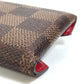 LOUIS VUITTON N60285 Damier Pochette with Kirigami Chain Necklace, Coin Purse, Wallet, Coin Case, Damier Canvas, Women's, Ebene, Brown