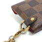 LOUIS VUITTON N60285 Damier Pochette with Kirigami Chain Necklace, Coin Purse, Wallet, Coin Case, Damier Canvas, Women's, Ebene, Brown