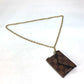 LOUIS VUITTON N60285 Damier Pochette with Kirigami Chain Necklace, Coin Purse, Wallet, Coin Case, Damier Canvas, Women's, Ebene, Brown