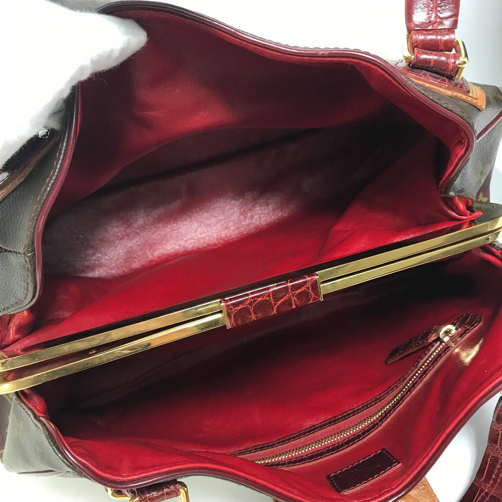 LOUIS VUITTON M95580 Monogram Mirage Greet Clasp Bag Boston Bag Shoulder Bag Canvas Women's Red