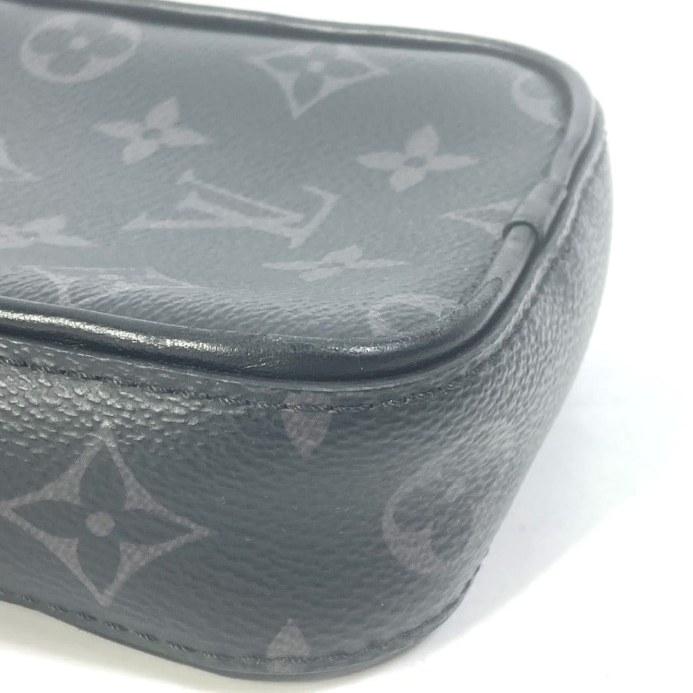 LOUIS VUITTON M45928 Monogram Eclipse Danube PPM Trunk Print Bag, Comic, Crossbody Shoulder Bag, Monogram Eclipse Canvas, Men's, Black