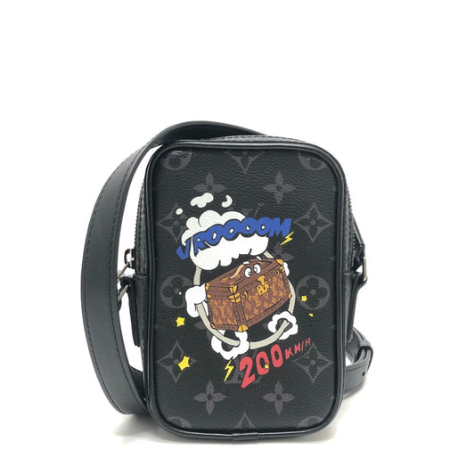 LOUIS VUITTON M45928 ダヌーヴPPM トランクプリント バック カバン 斜め掛け ショルダーバッグ モノグラムエクリプスキャンバス メンズ ブラック