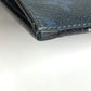 LOUIS VUITTON M61679 Monogram Cobalt Pochette Jour GM Striped Canvas Clutch Bag in Navy