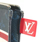LOUIS VUITTON M61679 Monogram Cobalt Pochette Jour GM Striped Canvas Clutch Bag in Navy