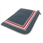 LOUIS VUITTON M61679 Monogram Cobalt Pochette Jour GM Striped Canvas Clutch Bag in Navy