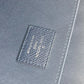 LOUIS VUITTON M61679 Monogram Cobalt Pochette Jour GM Striped Canvas Clutch Bag in Navy
