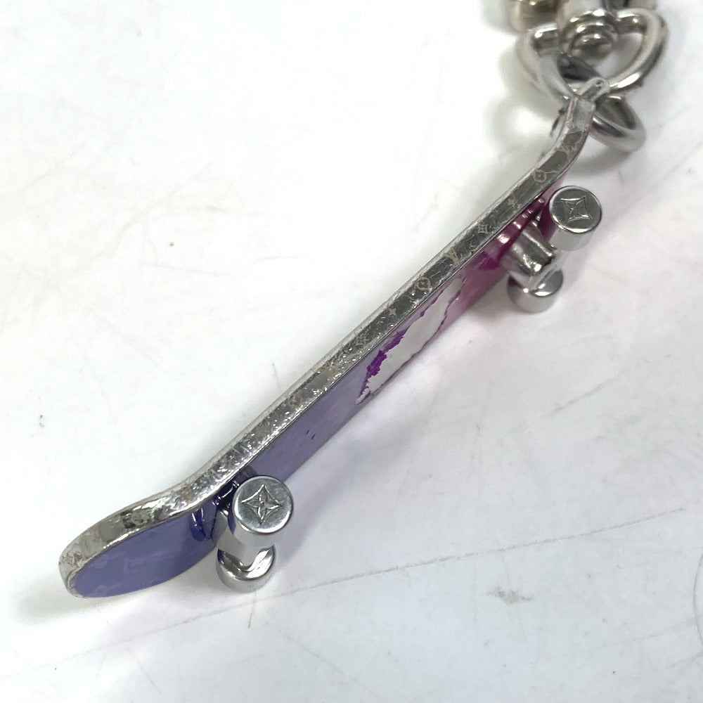 LOUIS VUITTON MP3269 Skateboard Jeweled Sack Bag Charm Keychain Metal Men's Black