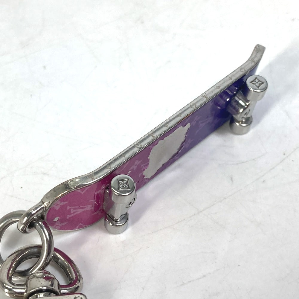 LOUIS VUITTON MP3269 Skateboard Jeweled Sack Bag Charm Keychain Metal Men's Black