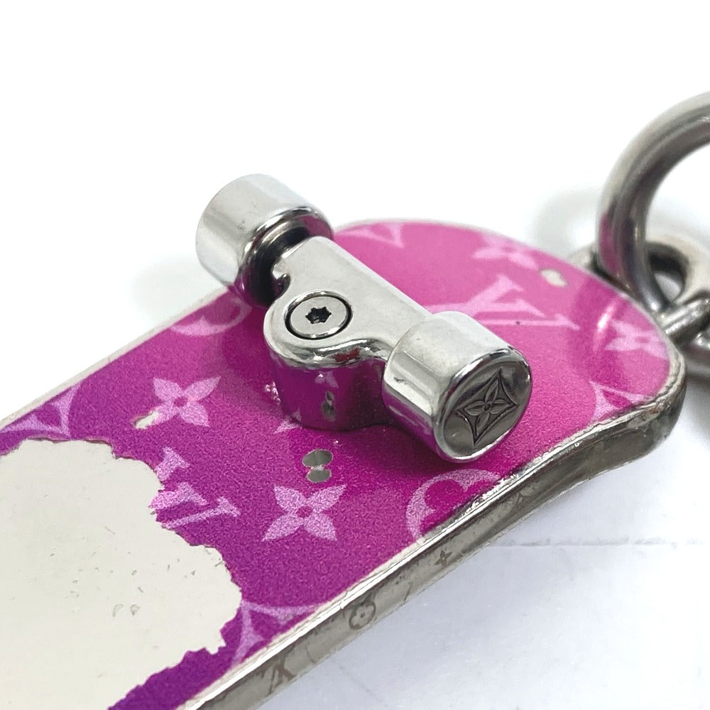 LOUIS VUITTON MP3269 Skateboard Jeweled Sack Bag Charm Keychain Metal Men's Black