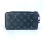 LOUIS VUITTON M80994 Monogram Eclipse Zippy Dragonne Trunk Print Long Wallet in Monogram Eclipse Canvas, Men's, Black