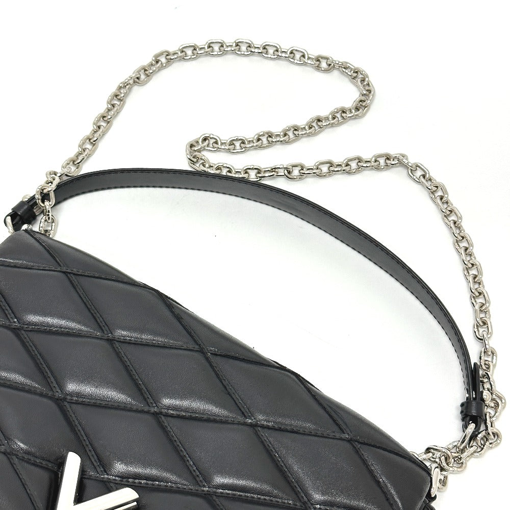 LOUIS VUITTON M50216 Quilted Maltage 2-Way Chain Handbag/Crossbody/Shoulder Bag in Leather (Noir/Black)